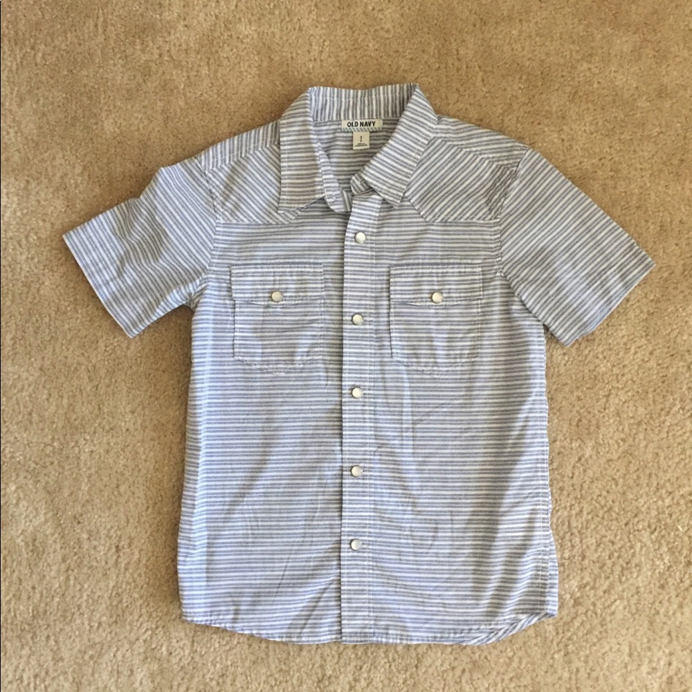 Gap Button Down Youth Small 6-7 Short Sleeve